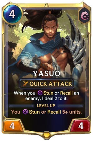 Yasuo level 1 (LoR Card)