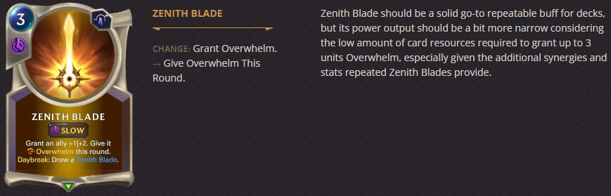 zenith blade balance change