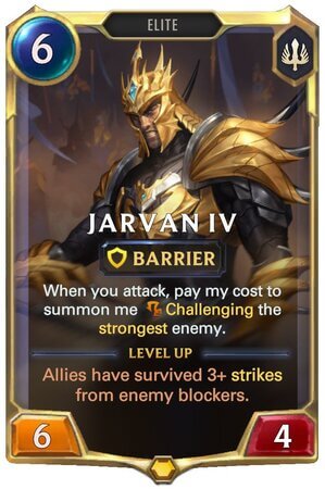 Jarvan IV level 1 (LoR Card)