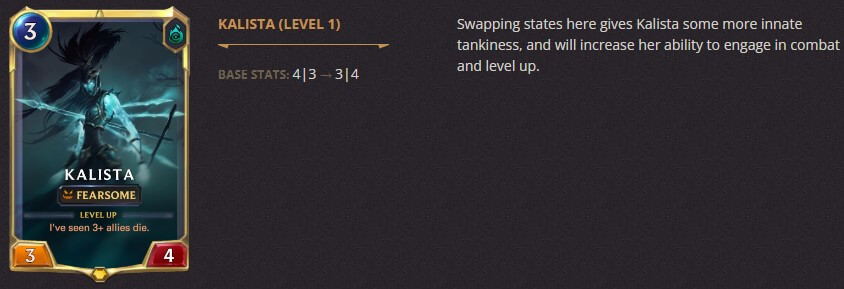 kalista level 1 balance change