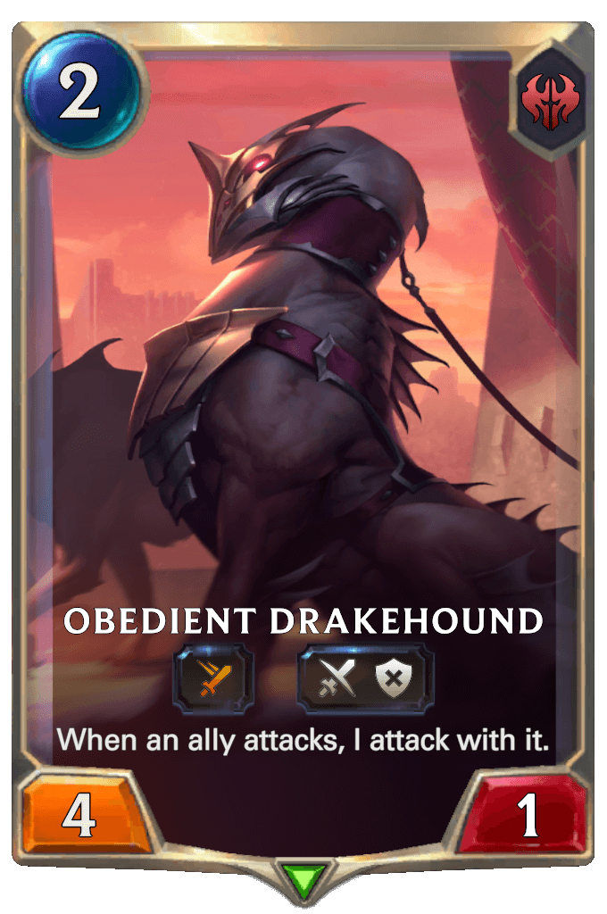 obedient drakehound lor card