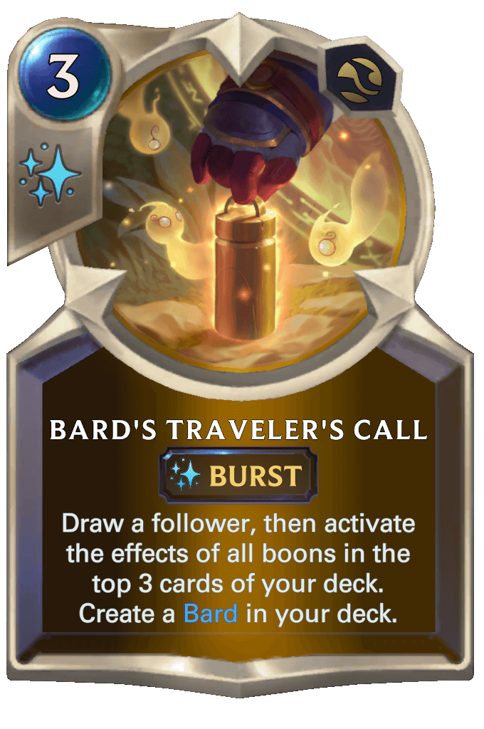 bard's travelers call lor card