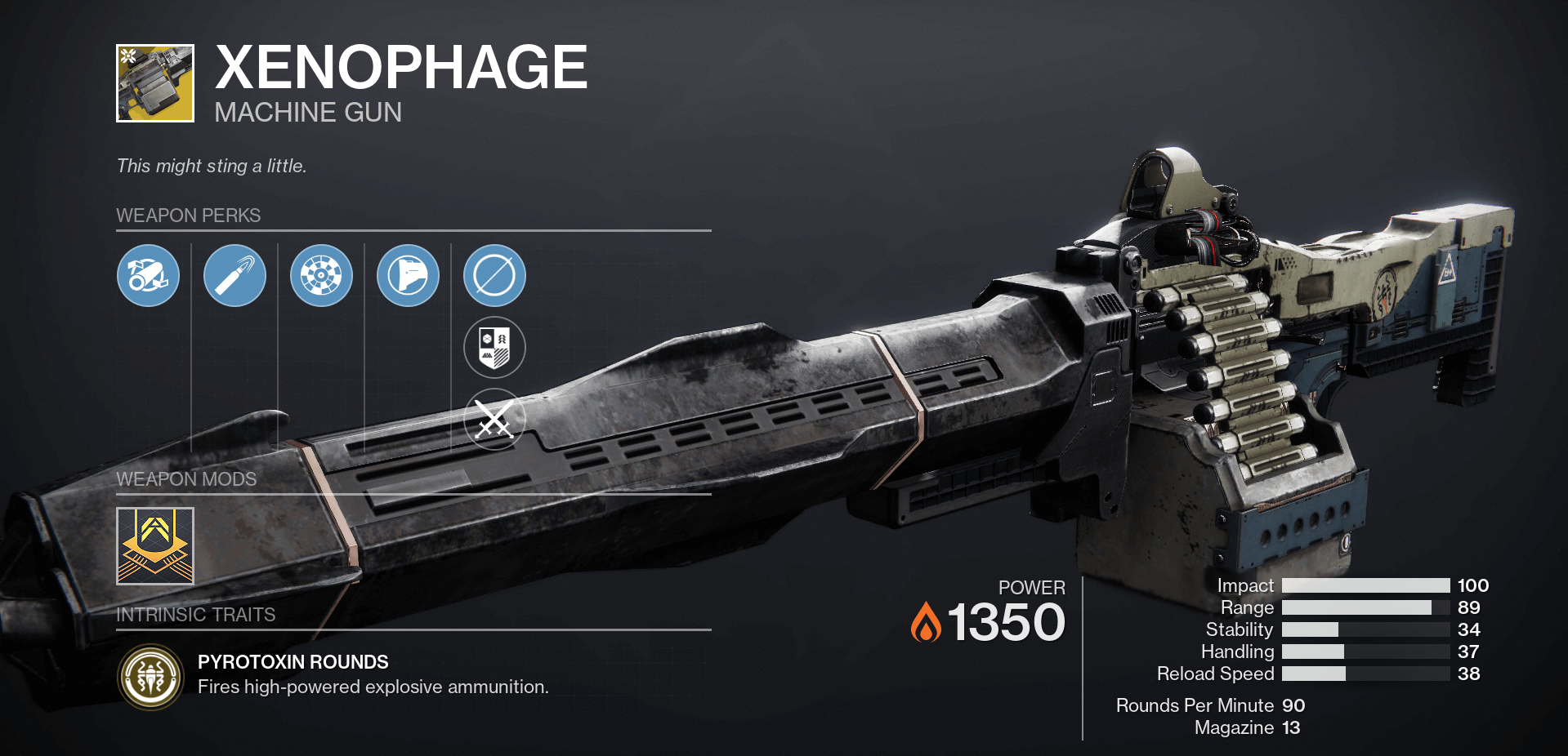 xenophase machine gun