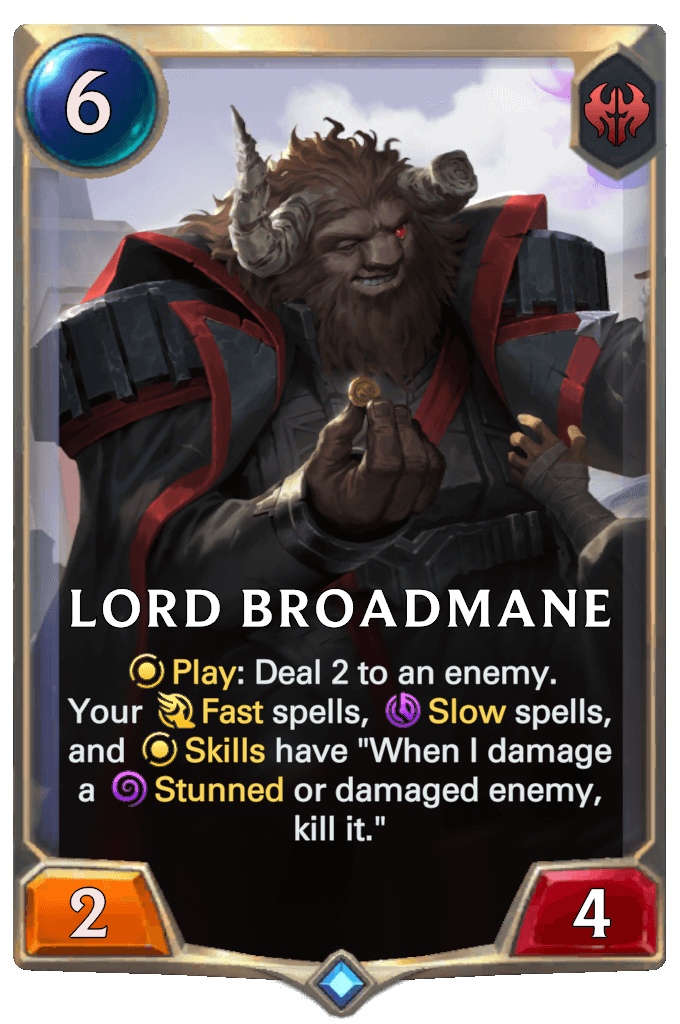 lord broadmane lor card