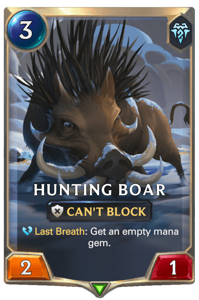 hunting boar lor card