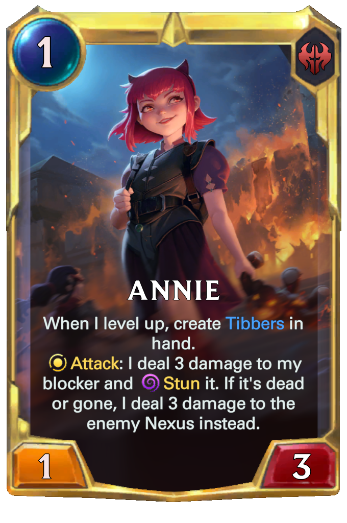 annie level 2 lor card