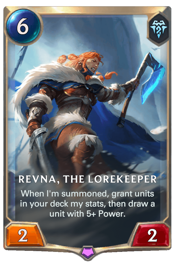 revna the lorekeeper lor card
