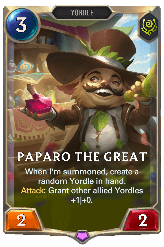 paparo the great lor card