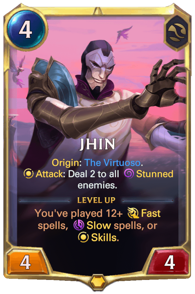 Jhin level 1 lor card