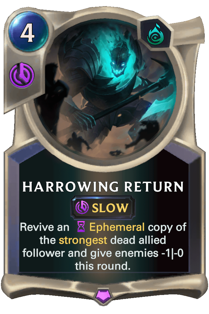 harrowing return lor card