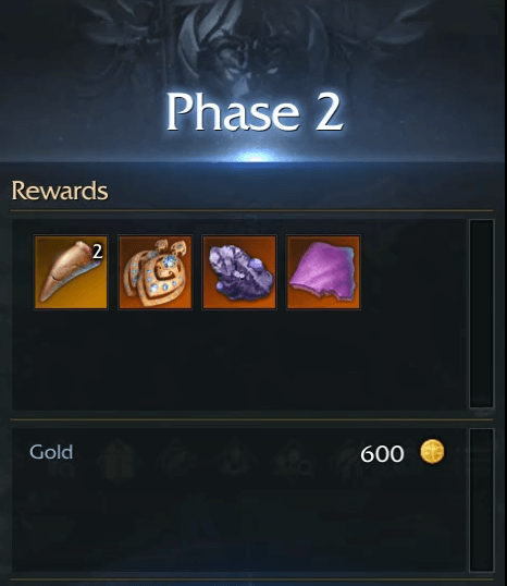 vykas phase 2 normal rewards