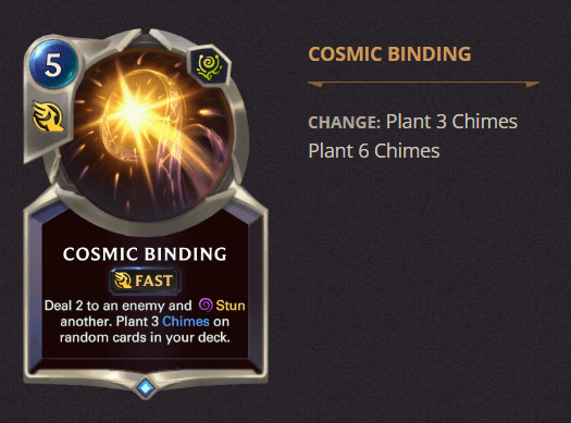 cosmic binding update