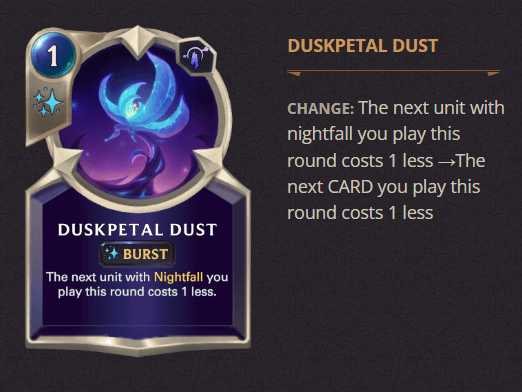 duskpetal dust update