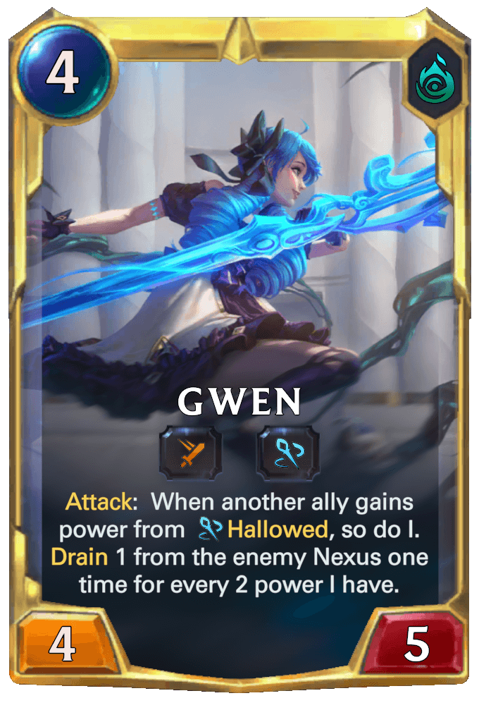 gwen level 2 lor card