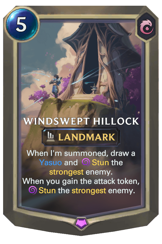 windswept hillock lor card