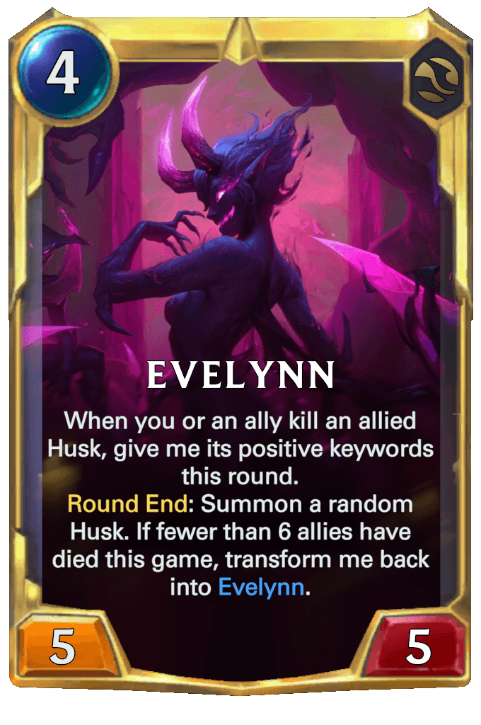 evelynn level 2 lor card