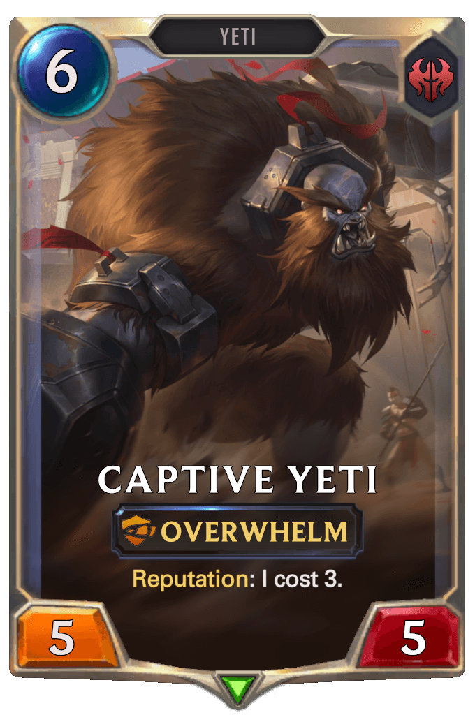 captive yeti lor card