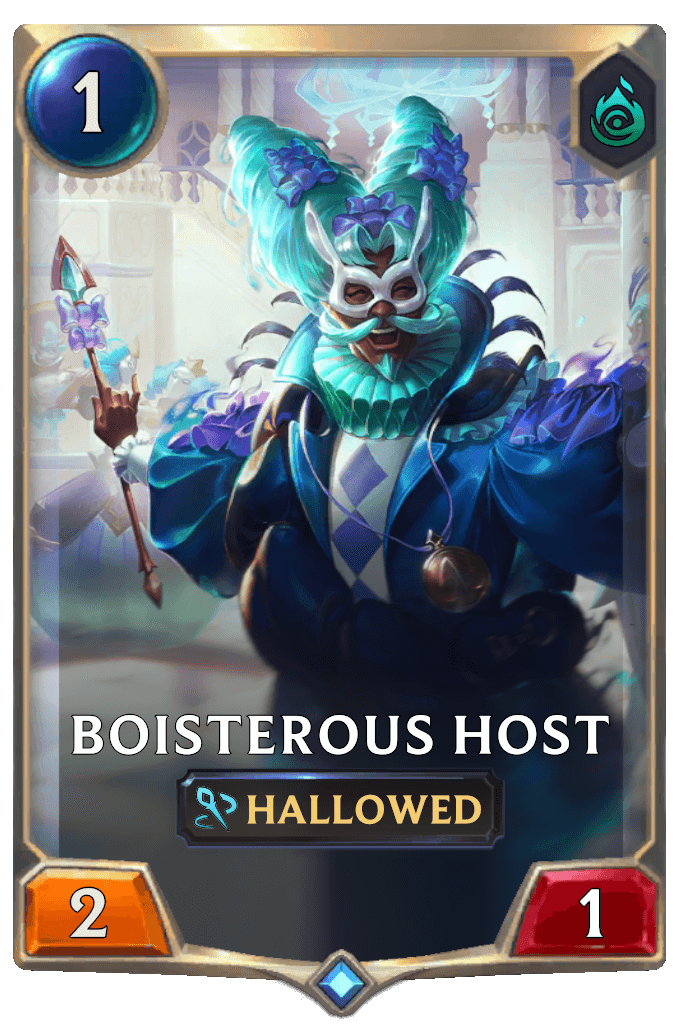 boisterous host lor card