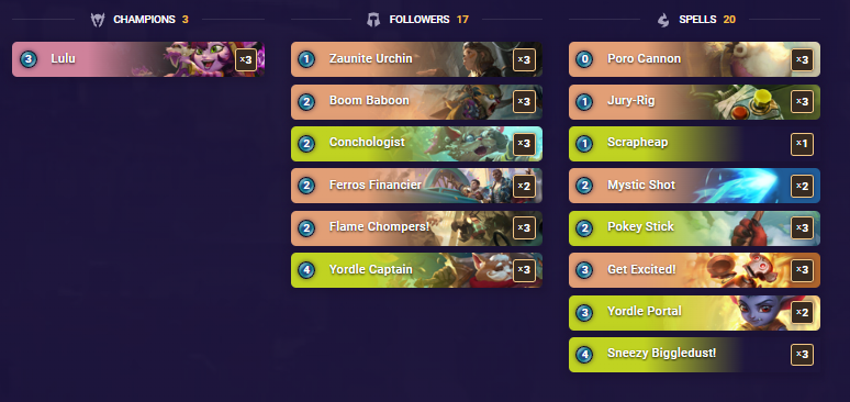 Yordle Dust (LoR Deck)