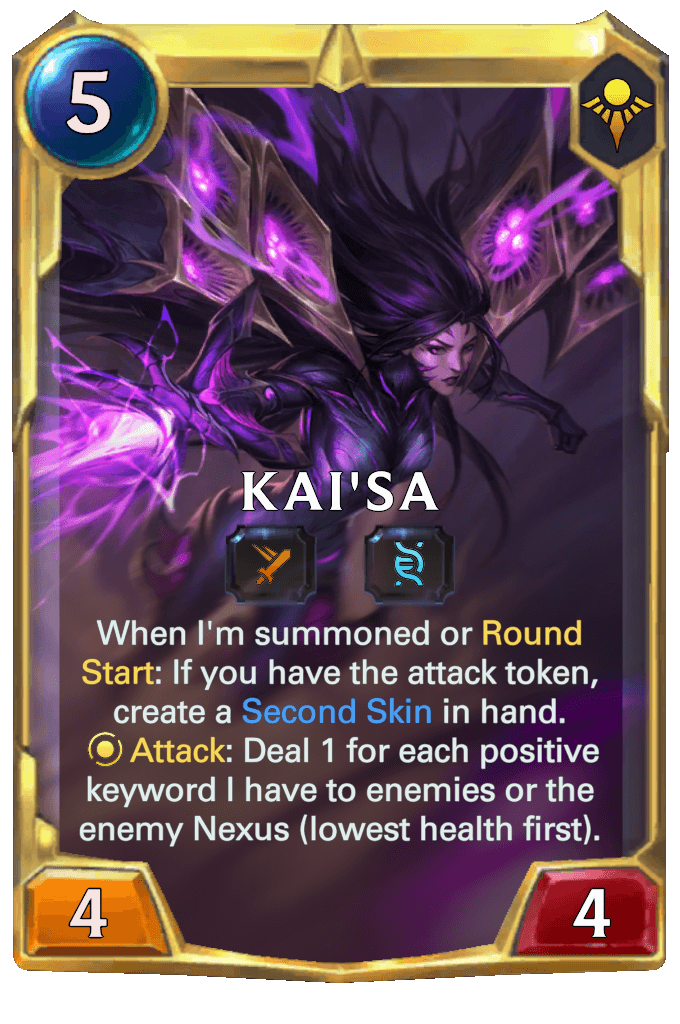 kai'sa level 2 lor card