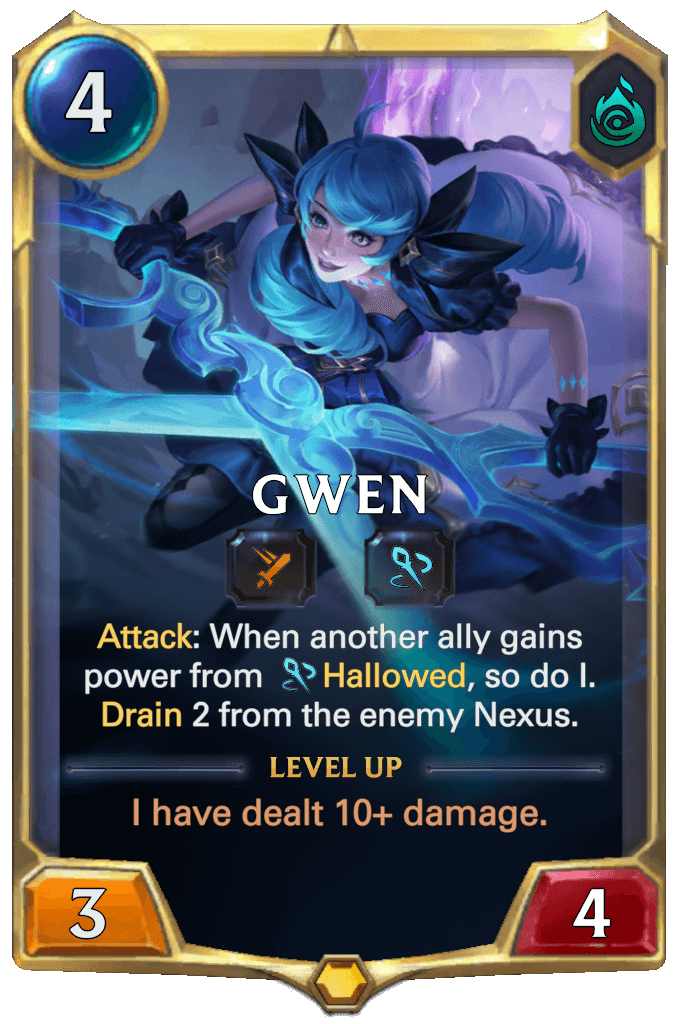 gwen level 1 lor card