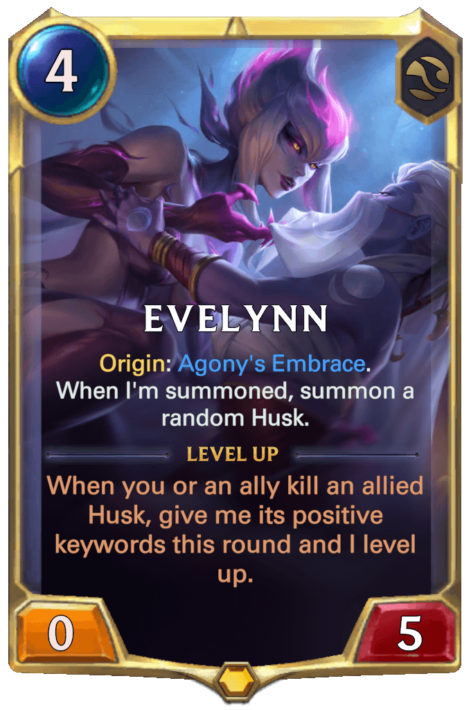 evelynn level 1 lor card