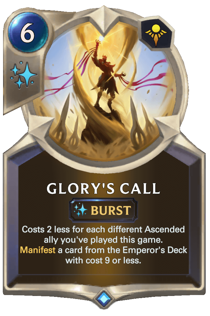 glory's call lor card