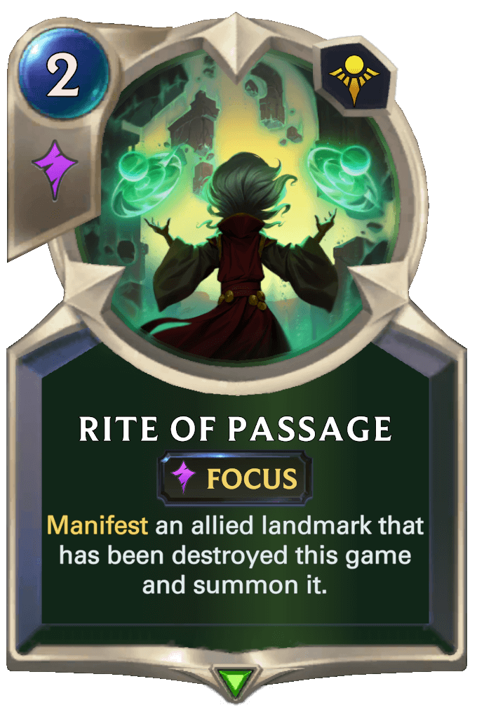rite of passage lor card