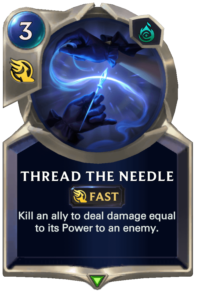 thread the needle lor card