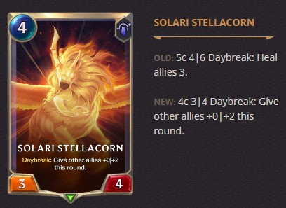 solari stellacorn balance change