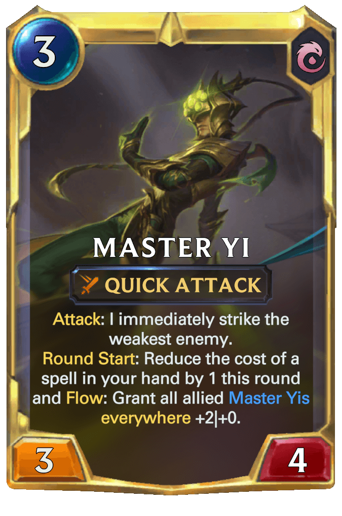 master yi level 2 lor card