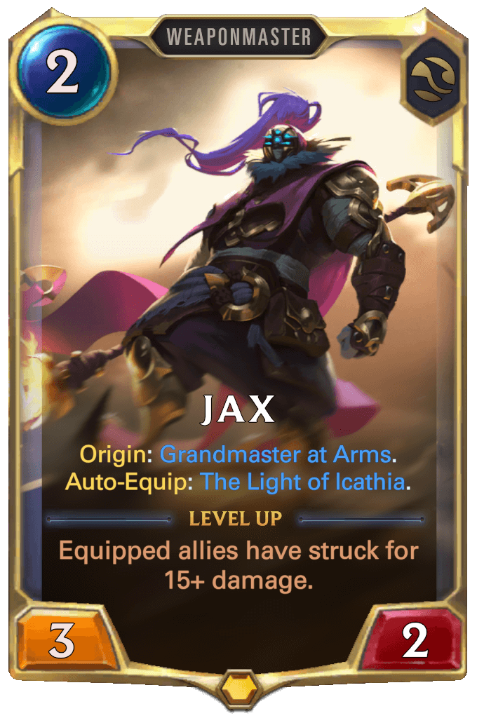 jax level 1 lor card