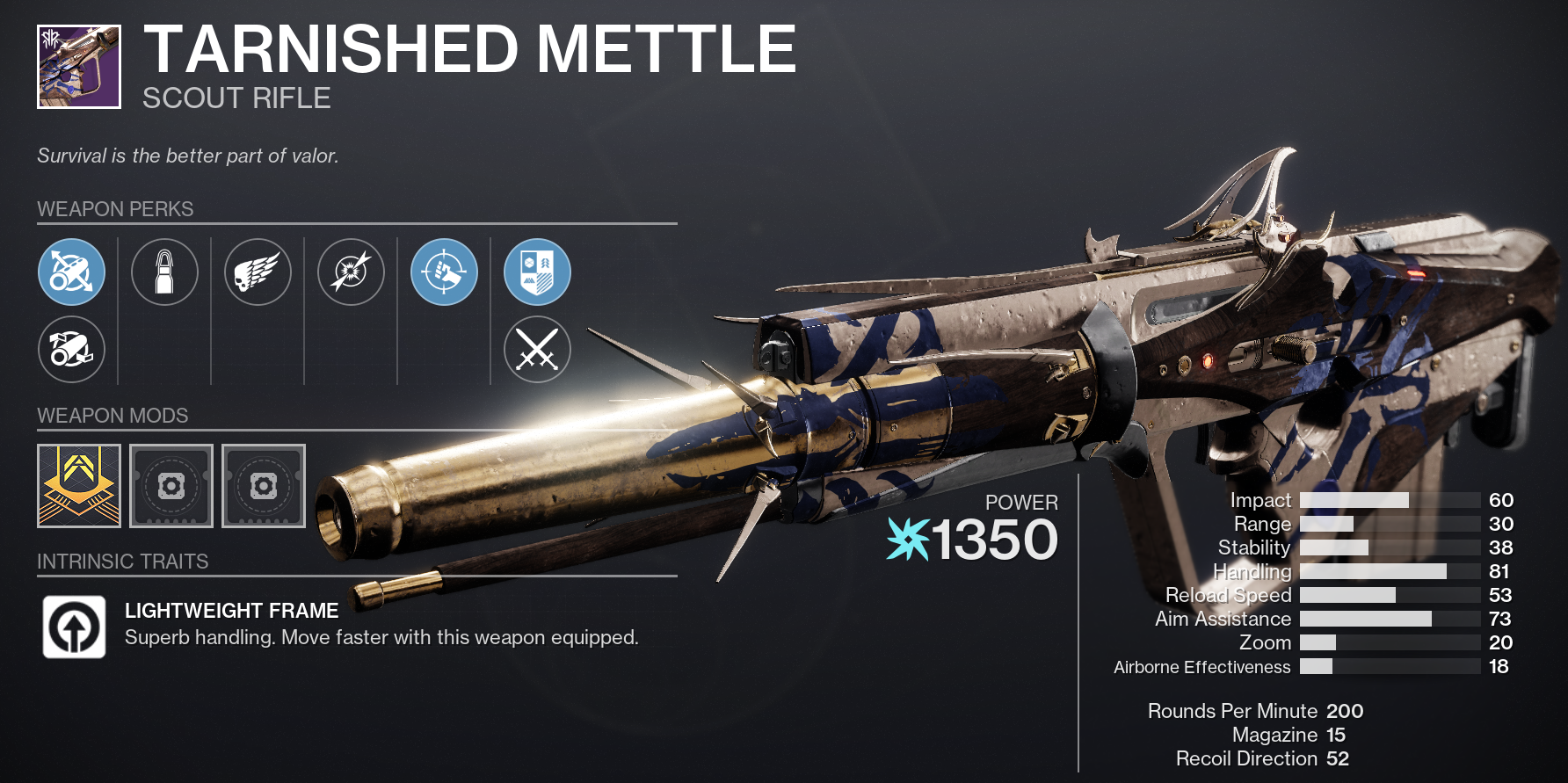 How to get Tarnished Mettle in Destiny 2 - Tarnished Mettle God Rolls for PvE and PvP 1