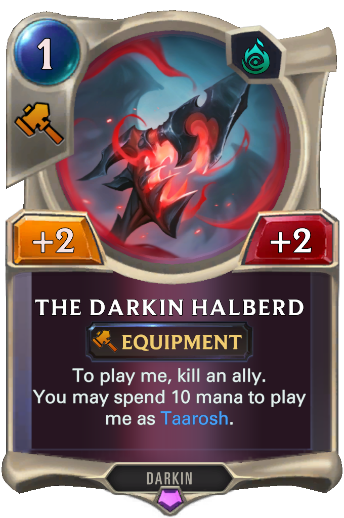 the darkin halberd lor card