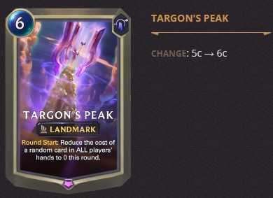 targon's peak balance change