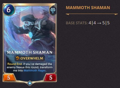 mammoth shaman balance change