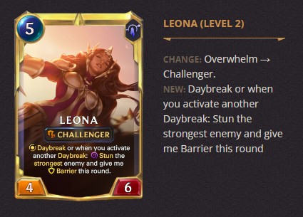 leona level 2 balance cange
