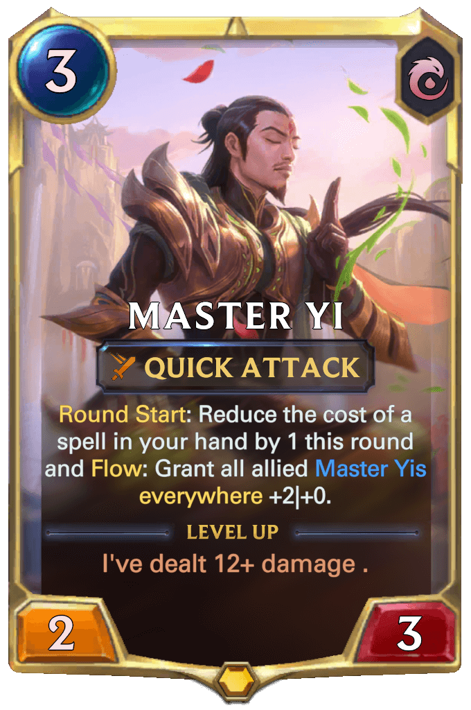 master yi level 1 lor card