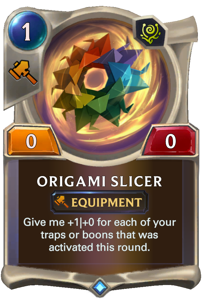 origami slicer lor card