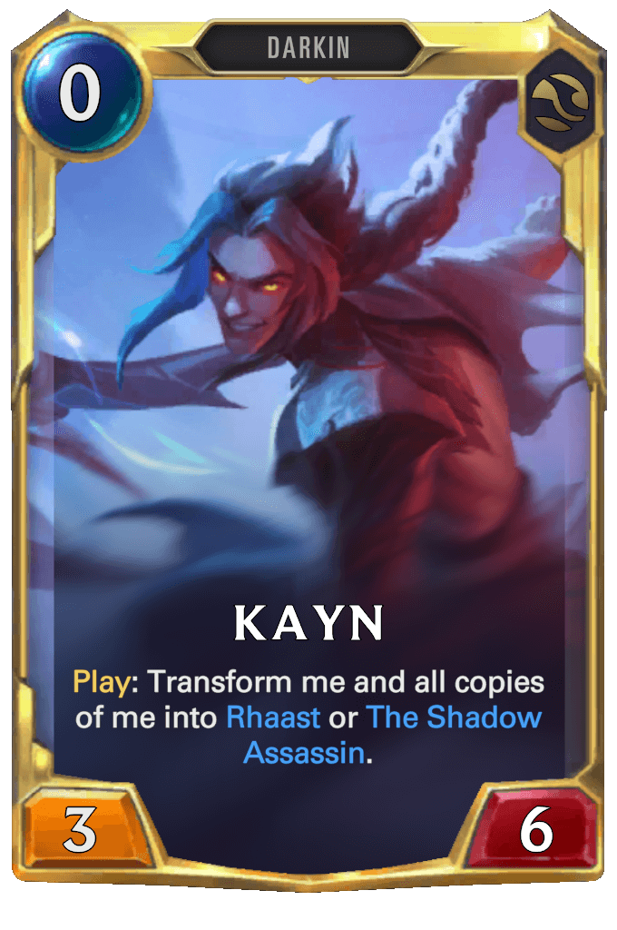 kayn level 2 lor card