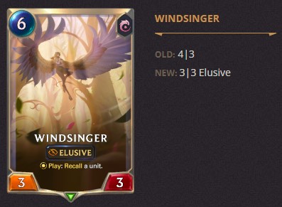 windsinger balance change