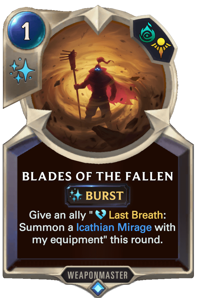 blades of the fallen lor card
