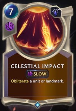 celestial impact lor card