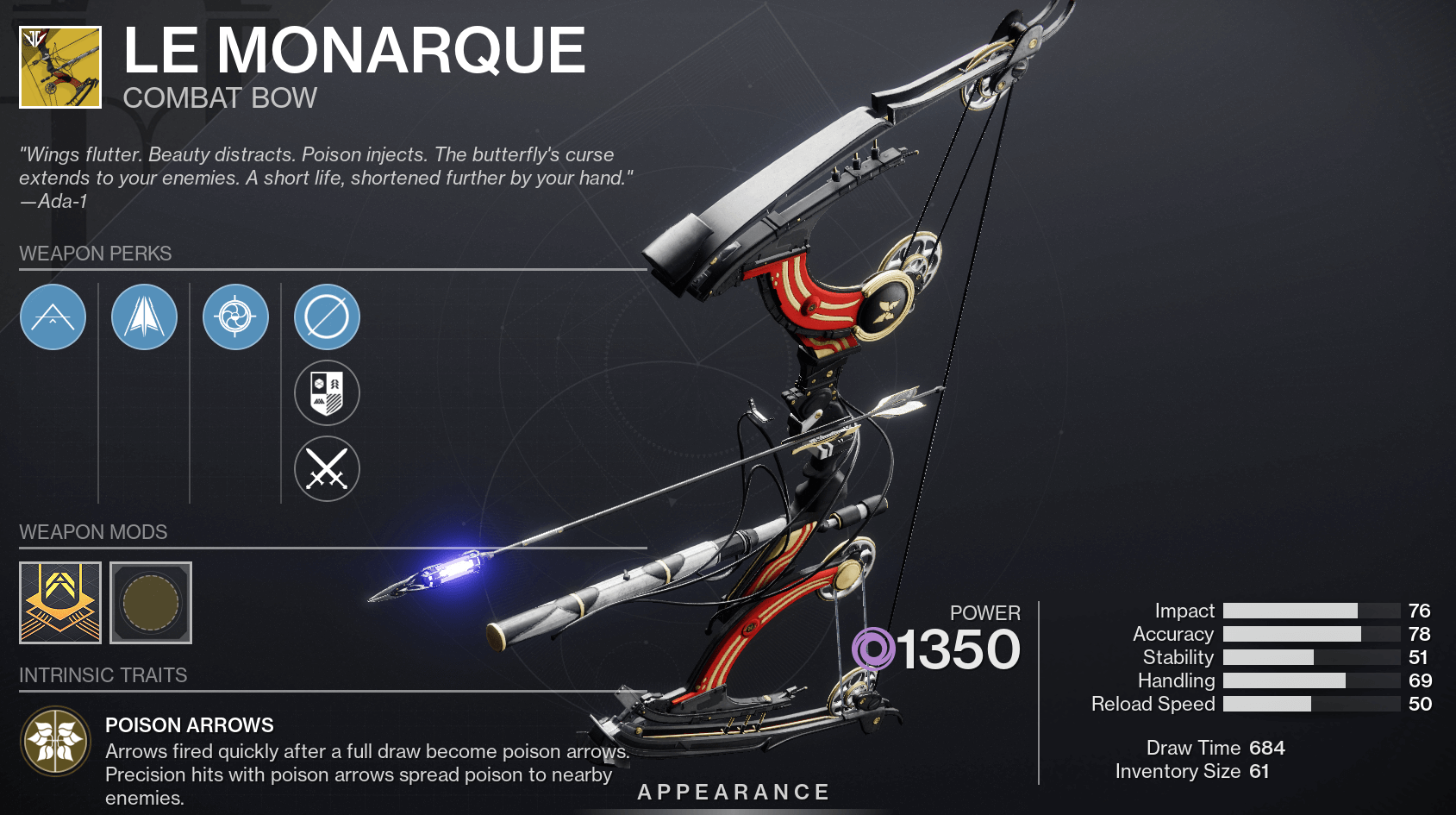 Le monarque destiny 2 обзор