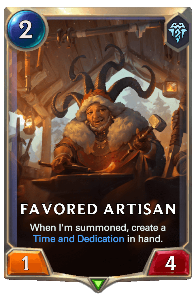 favored artisan lor card