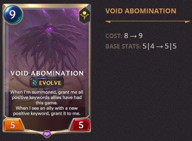 void abomination balance changes