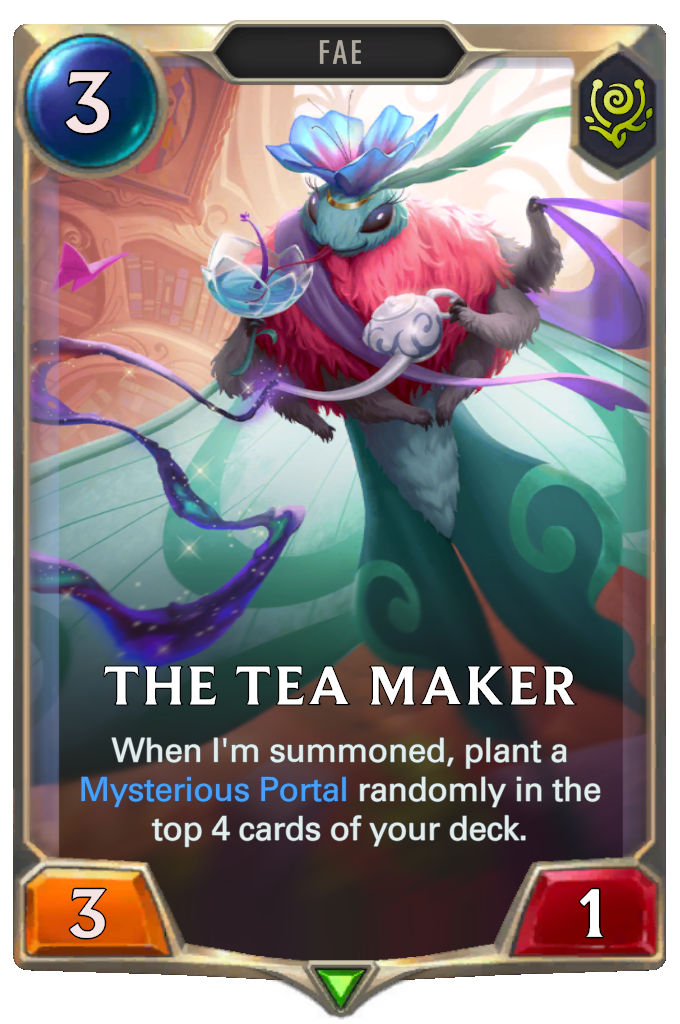 the tea maker lor card