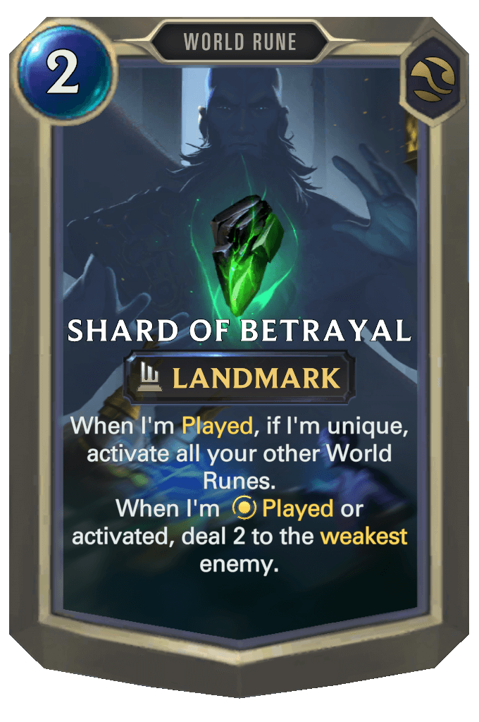 shared of betrayal lor card