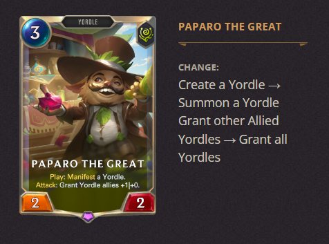 Paparo the Great LoR Patch 3.19.0