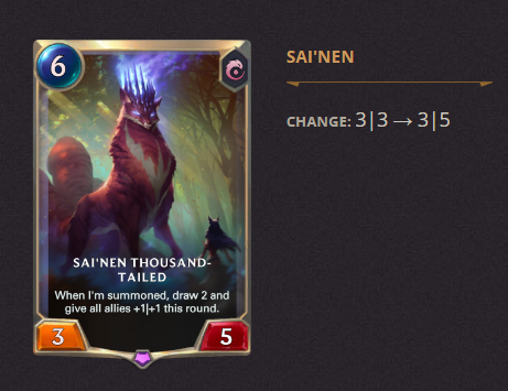 Sai'nen LoR Patch 3.19.0